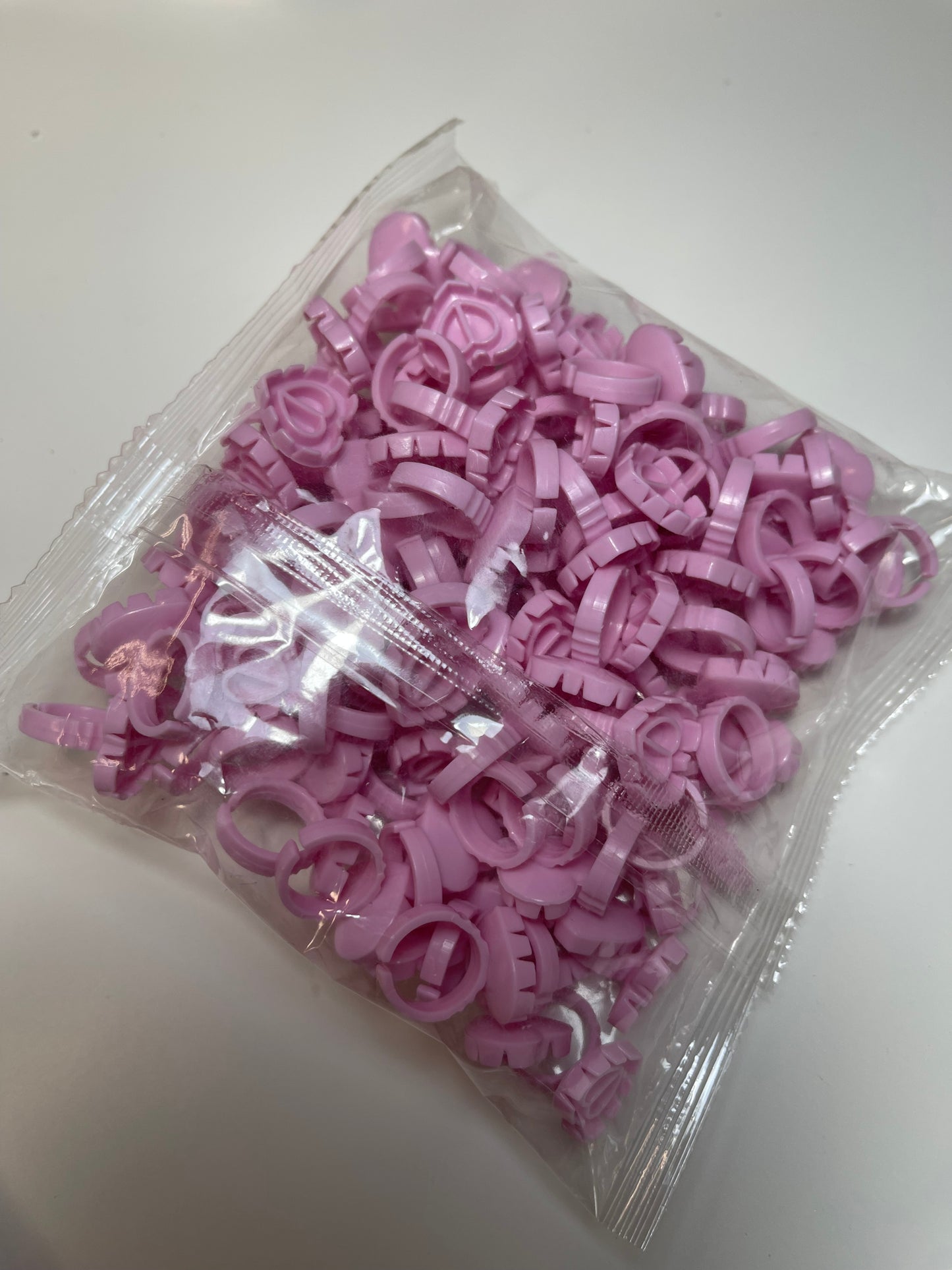 Sweet Heart Glue Rings (100pcs)